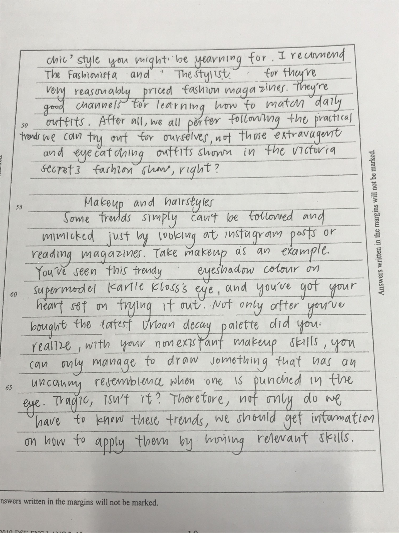 Booklet p.10 — magazine picks, then 'Makeup and hairstyles' and the Urban Decay gag