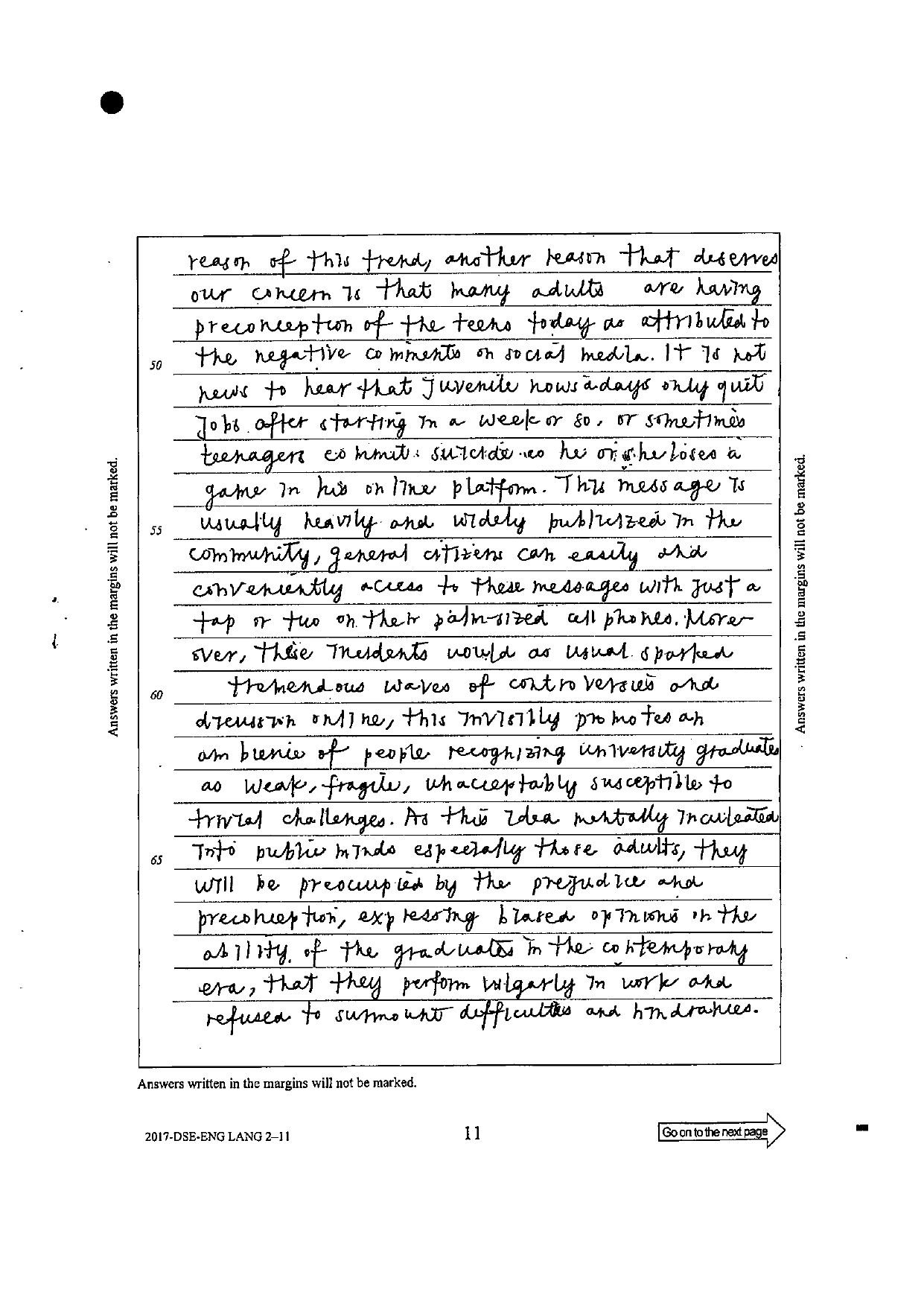 Page 11 — reason 2 (adults' preconception via social media)