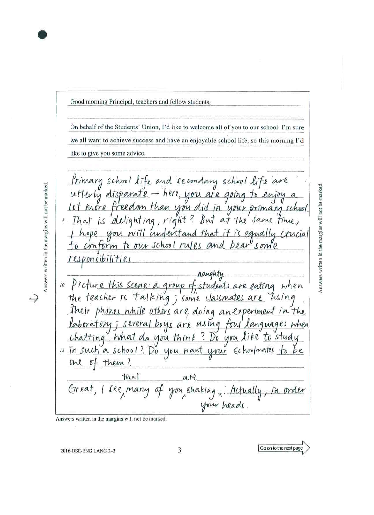 Page 21 — opening of the speech, rules theme starts