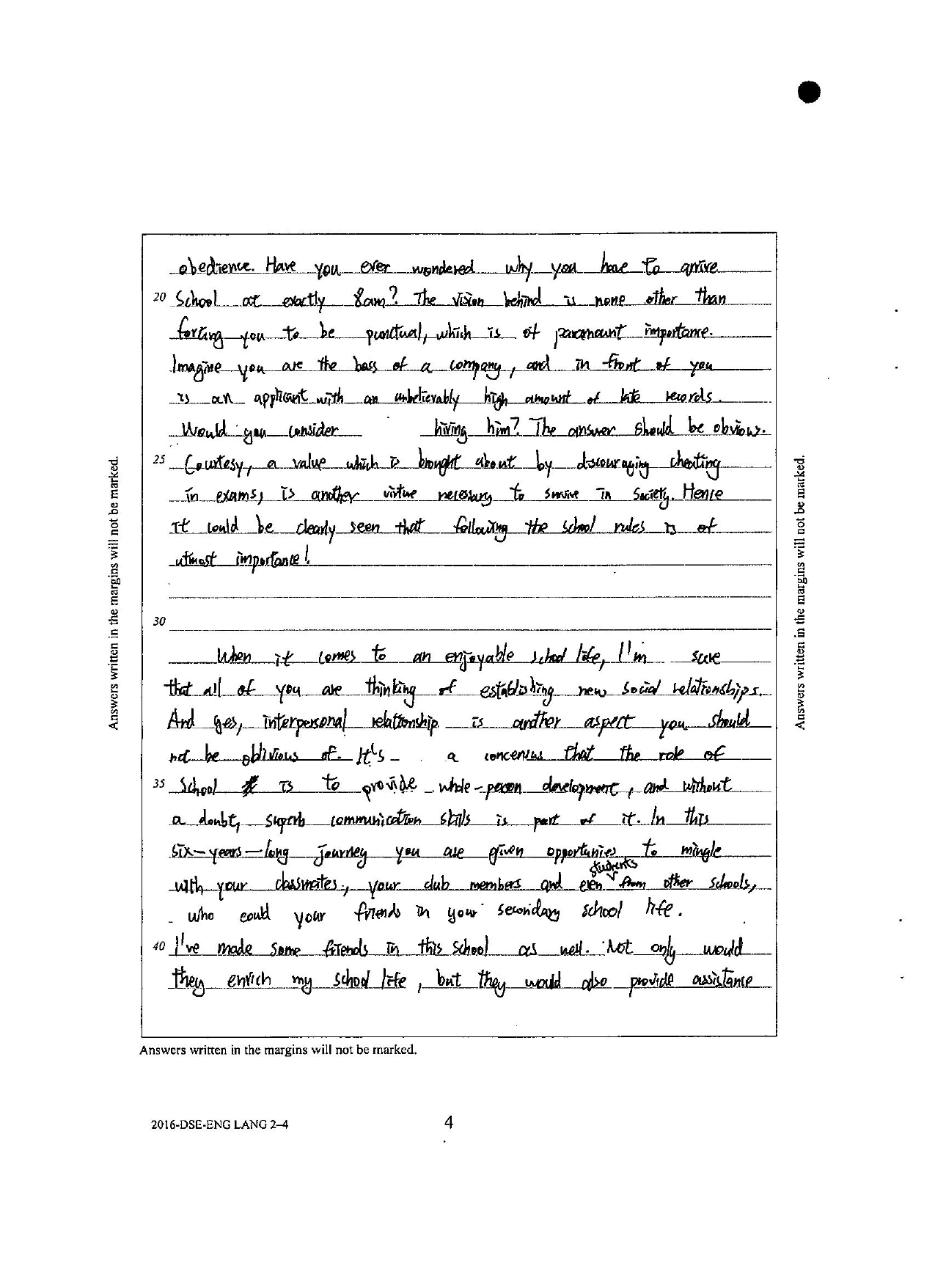 Booklet p.4 — Part A continued, lines 20–42